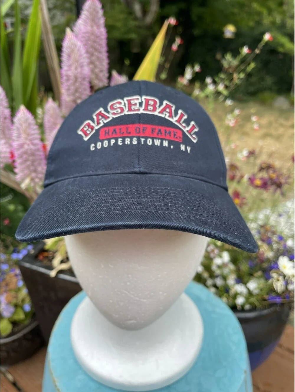 Baseball Hall Of  Fame Cooperation Ny Navy Blue Baseball Cap Adjustable